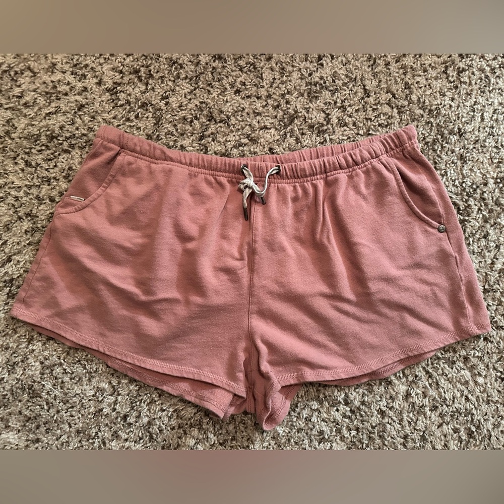 Vuori Pink Athletic Shorts Soft Lightweight Elastic Waist